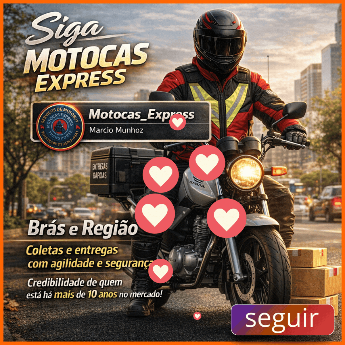 Siga a Motocas Express no Instagram